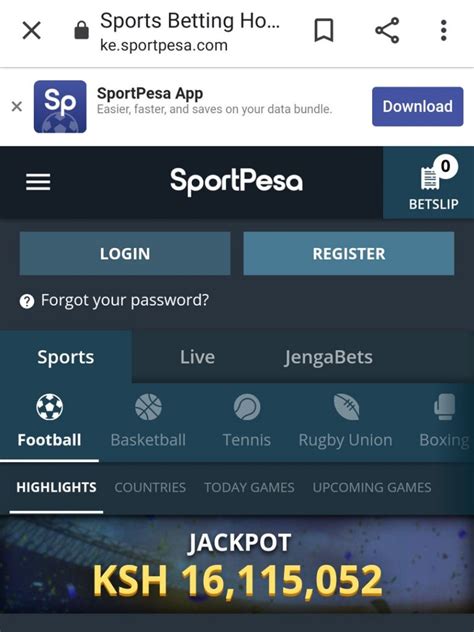 DOWNLOAD THE SPORTPESA MOBILE APP .